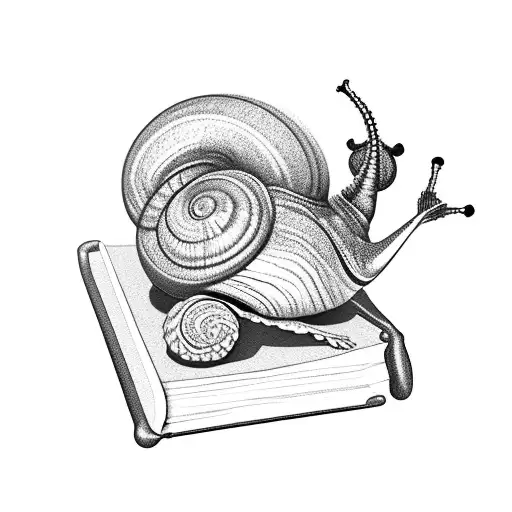 Snail On Top Of A Book