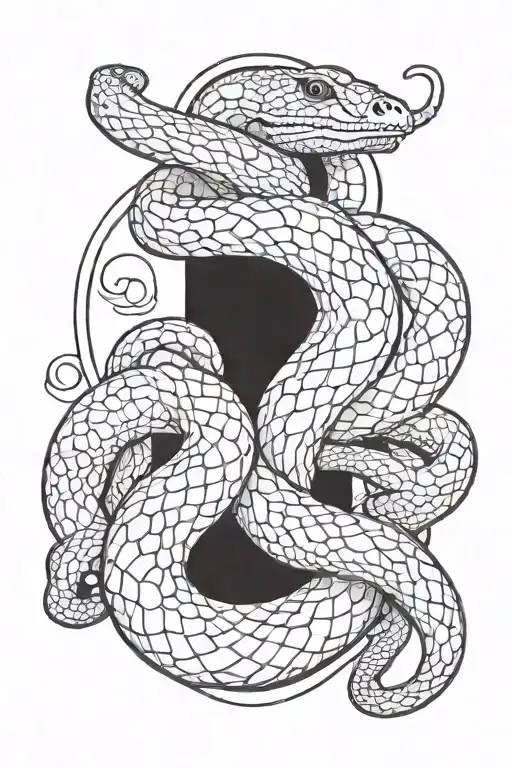 A Half Sleeve With A Snake And A Gemini Sign