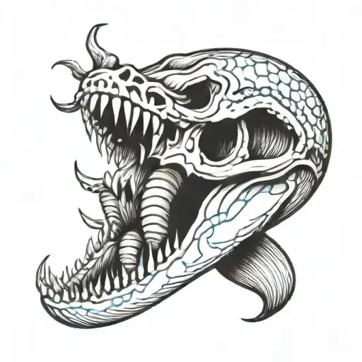 Fish Snake Skull