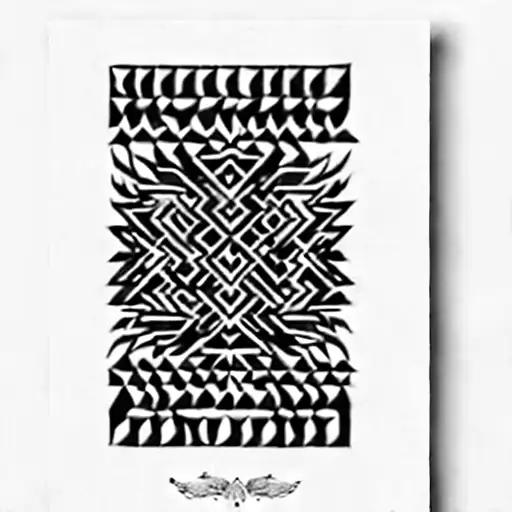 A Black And White Geometric Pattern
