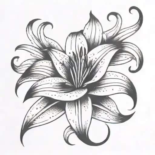 Tibal Lily Flower Large Black