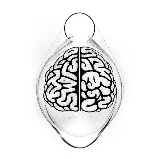 Hourglass & Brain Time And The Fleeting Nature Of Life's Challenges