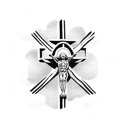 An Alien Crucified In A Cross In The Universe