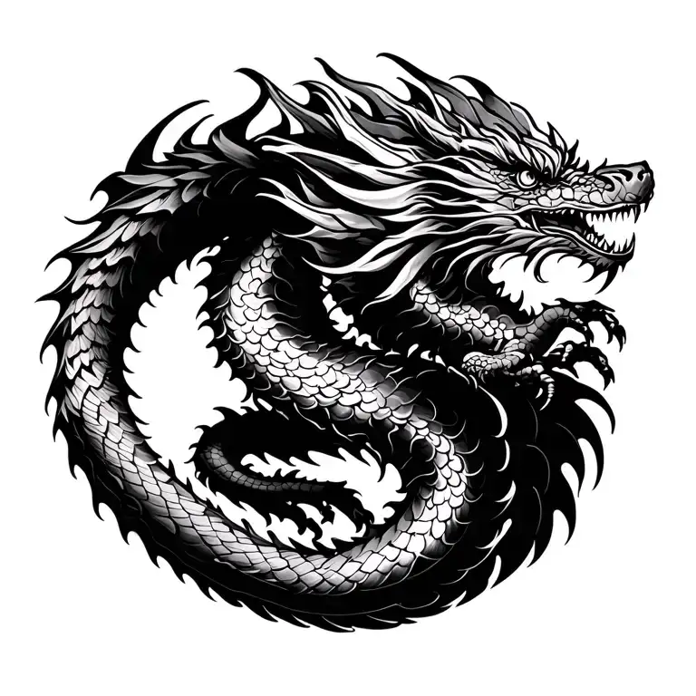 Horizontal Dragon Flying