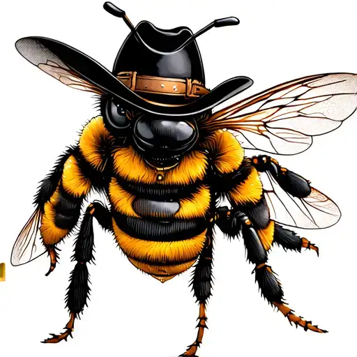 Bumblebee With Cowboy Hat And Pollen Chaps