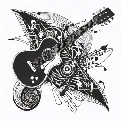 An Abstract Representation Of The Artist's Emotions Through Music And Guitar Strings