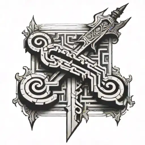 Incorporate A Hidden Dagger Into A Detailed Maze Design