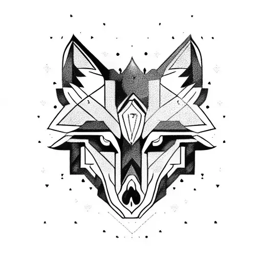 Wolf Skull Surrounded By Forest