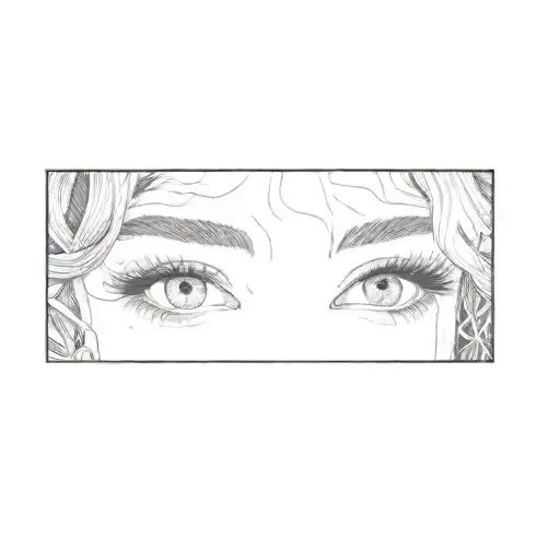 A Close Up Of A Woman's Eyes Like Fire Water Earth