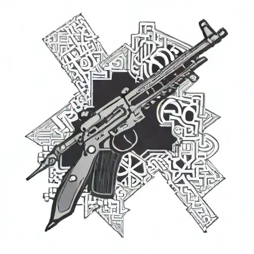 Machine Gun Kelly's Lyrics Incorporated Into A Blackwork Design