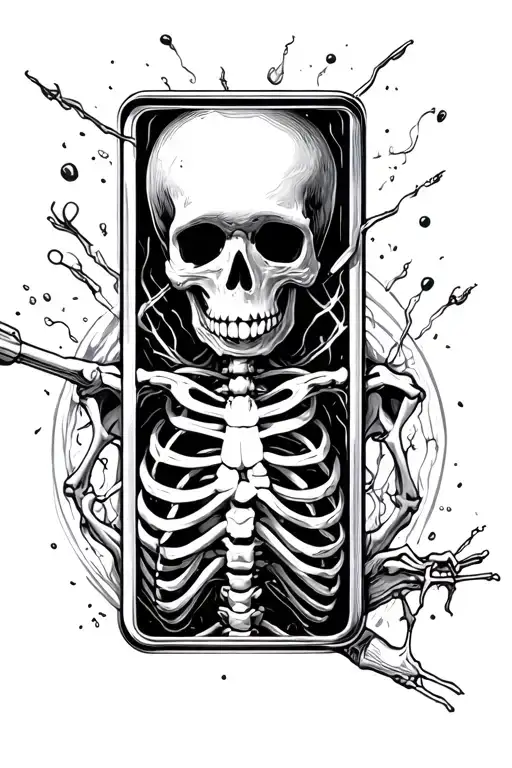 Skeleton Trapped In A Insulin Vial Trying To Escape