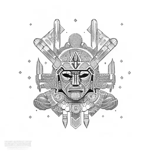 Orion Constelation Aztec Warrior
