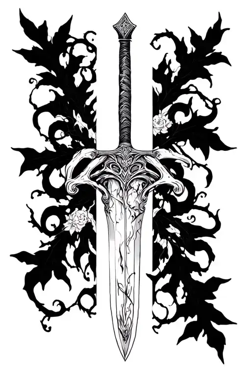 Omerta Skul Sword With Vines
