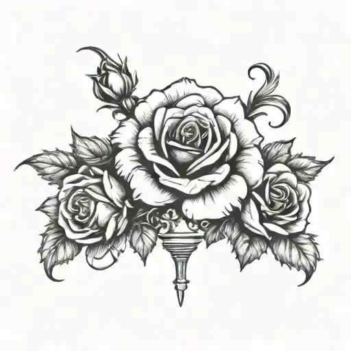 Sleep Token Band Logo With Roses And Gothic Inspired
