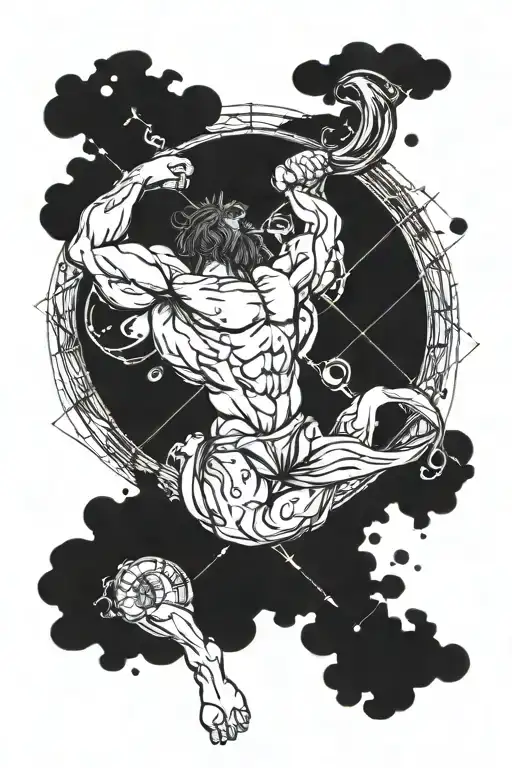 Atlas Struggling Under The Weight Of The World