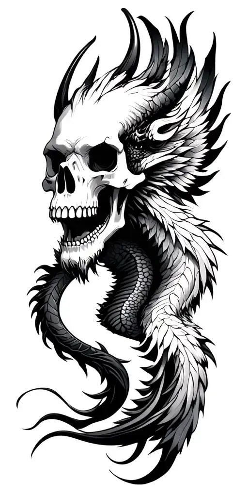 Skull Phenix Navy Bull Dragon Samurai Ronin Warrior
