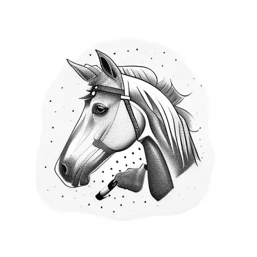 A Horse Wearing A Skateboarding Helmet And Riding A Skateboard