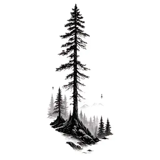 Massive Forest Landscape Scene