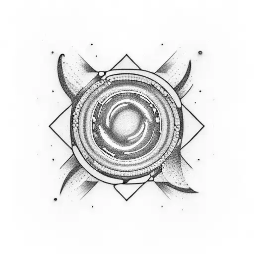 Galaxy With Black Hole In The Middle