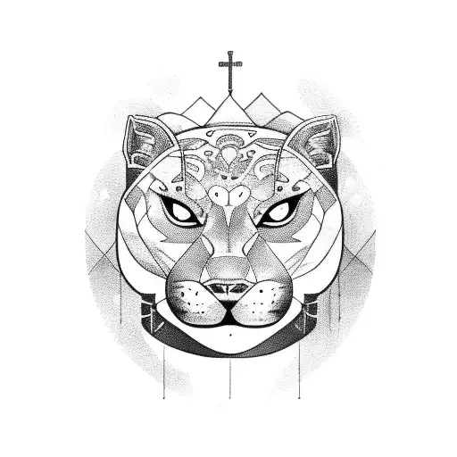 Panther Under Full Moon