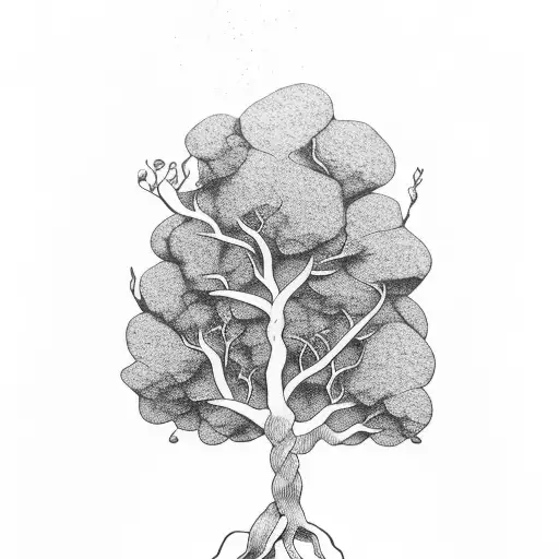 Tree To Show Roots And Connection