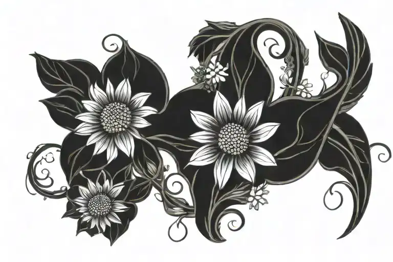Vines And Daisy Wrap Around Forearm