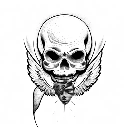 Good Angel And Bad Angel On The Back