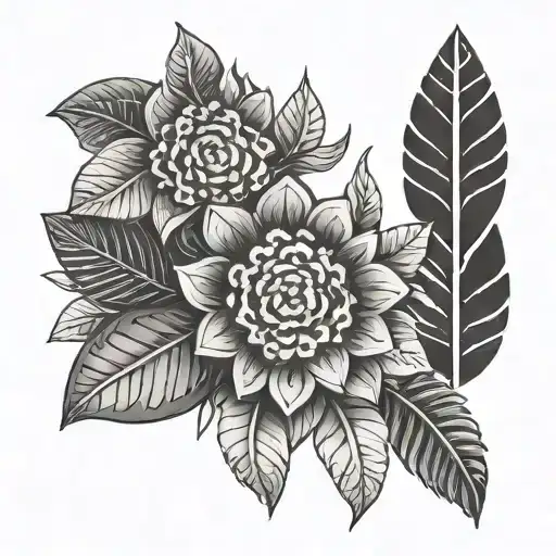 A Design Of A Plant Totem Inspired By The Pre-hispanic Quimbayas Cultures