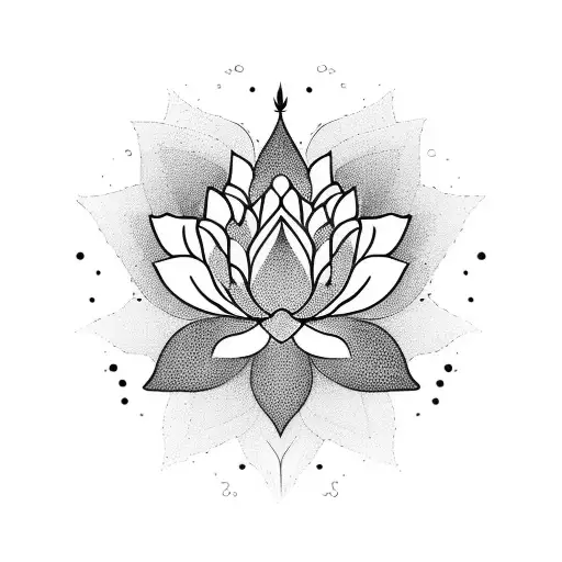 Lotus Flower In A Yoga Pose