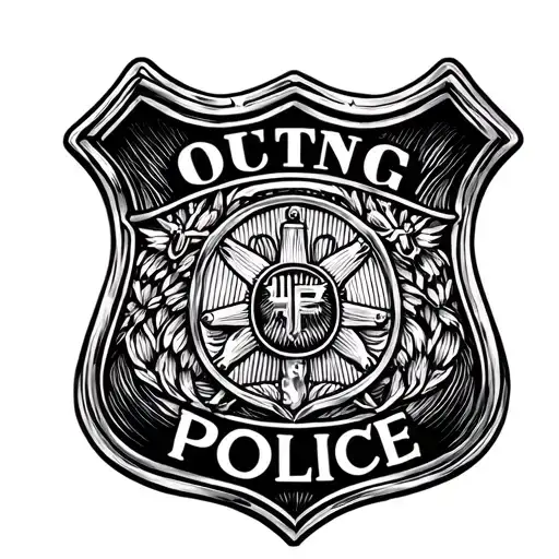 Police Badge Intertwined
