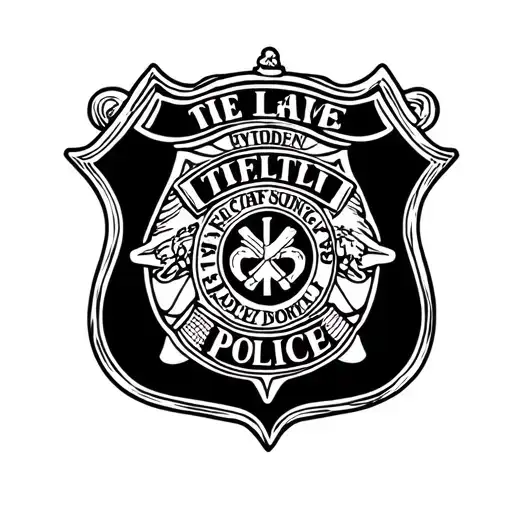 Police Badge Intertwined Symbolizing The Client's Love
