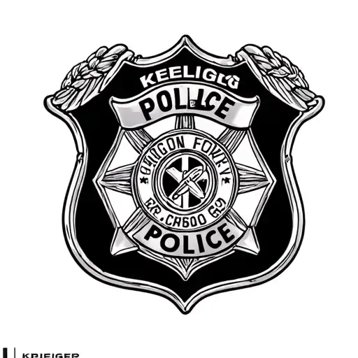 Police Badge Intertwined Symbolizing The Client's Love Chip Krieger