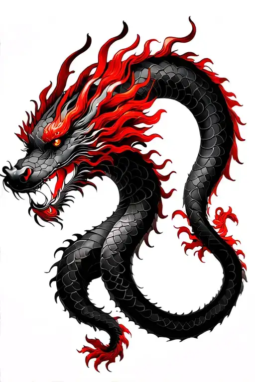 Red Chinese Dragon Wrapped