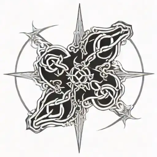 Celtic Representation Of The Cross Of Saint Andrew