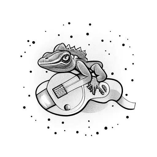 Guitar Made Of Lizard