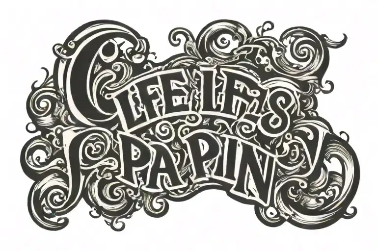 Life Is Pain Lettering