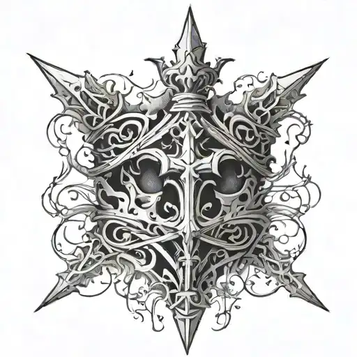 Thorn Crown With Cross In The Middle