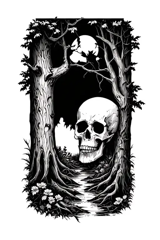 Wooded Area Surrounded By Death And Life