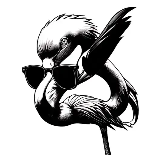 Flamingo With Sunglasses