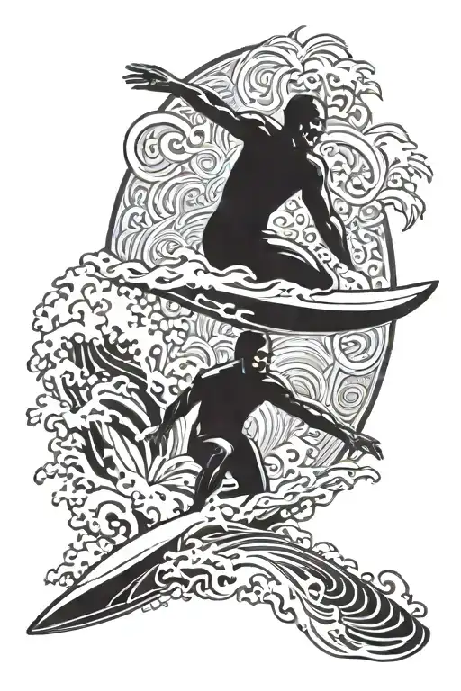 Two Brothers Surfing Om Hawaii