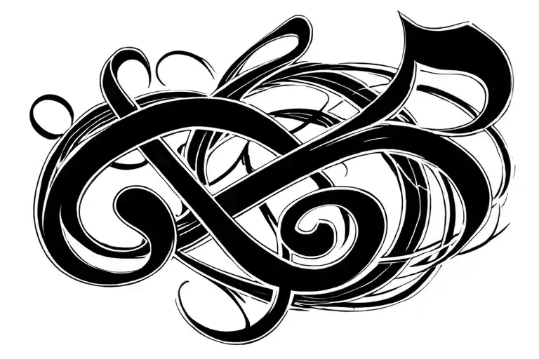 Music Note Intertwined
