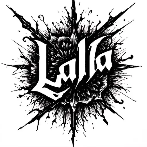 The Name Laila In Broken And Full Drumsticks