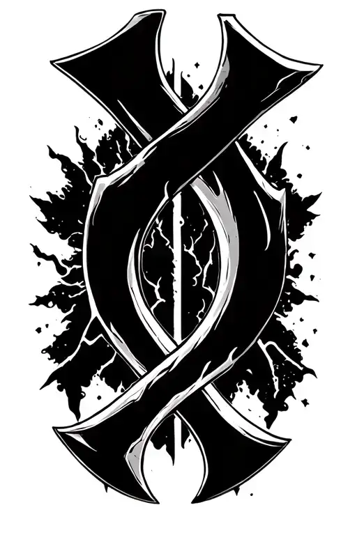 Battle Axes Crossing Over Eachother