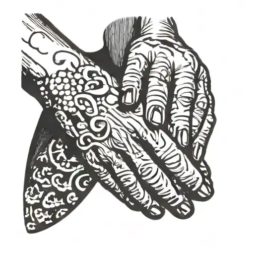 Grandma Holding Hands