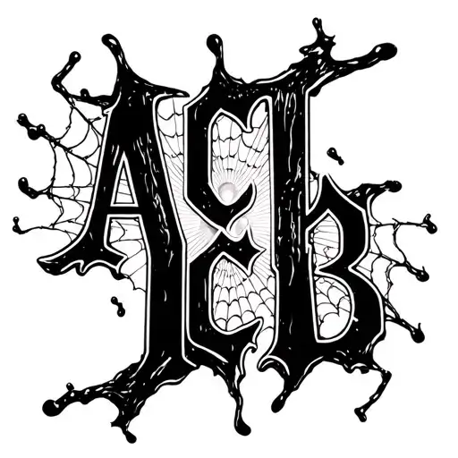Acab Inscription In Capital Letters Gothic Font Against The Background Of Spitting Wire Web