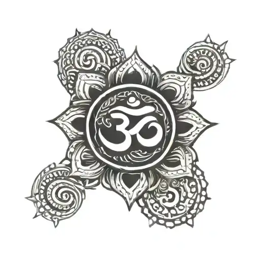 Om Symbol Surrounded