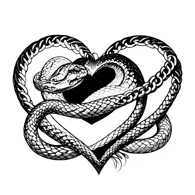 Snake Chain Heart