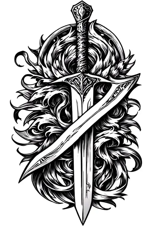Trivium Sword Logo Tattoo Design