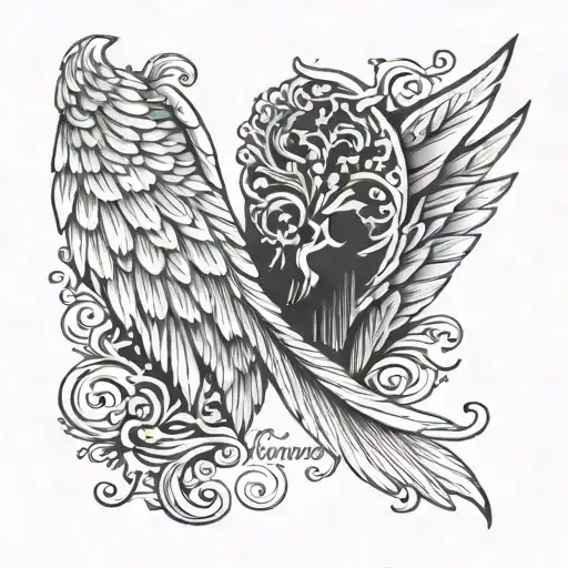 Angel Wings With Quote Incorporated