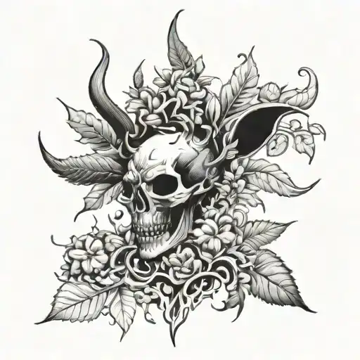 Big Black Spot That Grows Into Plants And Demon